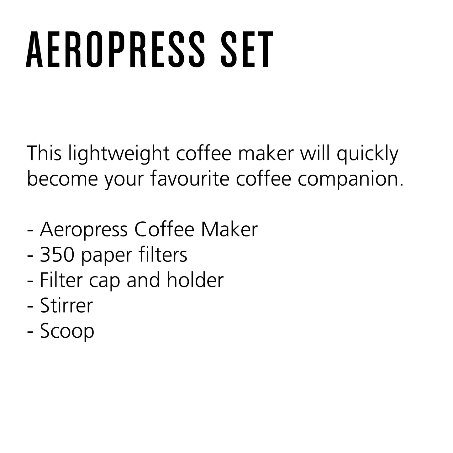 Aeropress Set - Details